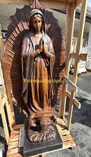 BEAUTIFUL BRONZE OUR LADY OF GUADALUPE STATUE - JX865 picture
