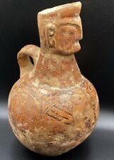 Antiquity Greek Kushan Terracotta Painted  Anthropomorphic Spout Water Vessel  picture