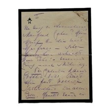 Empress Hermine Signed Royal Letter to Manfred von Richthofen Kaiser Wilhelm II picture