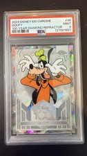 Goofy - 2023 Topps Chrome Disney 100 #48 100-Year Diamond Refractor /100 psa 9 picture