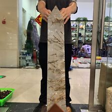 92.37lb Huge Natural Black Tourmaline Obelisk Quartz Crystal Energy Column picture