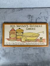 RARE Vintage 1969 SOOVIA Janis Recipe Print His Mothers Oatmeal Cookies JACQUE  picture