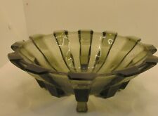ART DEKO  Crown Fruit bowl footed smpkey color miix glass/Iceglass Very beautifu picture