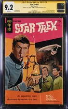 STAR TREK #1 CGC 9.2 SS, Highest copy signed by SHATNER, 1967 White pages. RARE picture