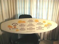 Vintage Malibu Rum Foam Surfboard Decor Man Cave Advertising Recipe PROMO 6`x20