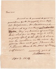 James Monroe Important 1814 Letter Signed His Response to Burning of Washington picture