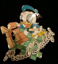 LE Disney Pin Auctions PINS New Baby Donald Duck Blocks Proud Daddy New Father picture