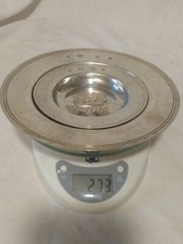 Vintage Garrard Set Solid Silver Armada Dish Central Sailing Ship 273 gm. picture