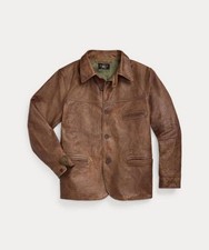 RRL Car Coat Cowhide Men Rare Ralph Lauren Model Limited Edition VHTF Pre-owned picture