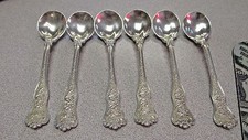 Tiffany & Co Patent 1878 Olympian Victorian Sterling Silver ice Cream Spoon Set picture