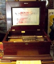 Antique Stella Disc Music Box Mahogany Mermod Freres ~Working Order~ picture
