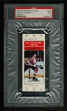 PSA 9 PAUL HOLMGREN TICKET 1980 NHL Hartford Whalers at Philadelphia Flyers picture
