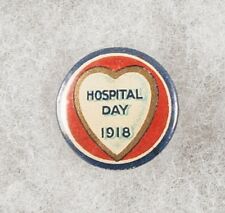 World War One Australia Hospital Day 1918 Heart Pinback Button Badge - scarce picture
