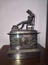 Antique monumental inkwell Napoleon Bonaparte Sterling silver to Andre' Massena picture