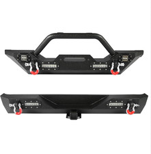 Front Rear Bumper Combo Fits for Jeep Wrangler TJ YJ 1987-2006 | W/ Winch Plate picture