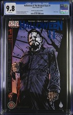 Halloween II The Blackest Eyes Dynamic Forces BLUE Foil Variant CGC 9.8 Rare picture