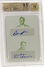 2018 BEN AFFLECK & VAL KILMER 1/1 *RARE* LEAF W/AUTO’s BGS 9.5/10 *PRINT PLATE* picture