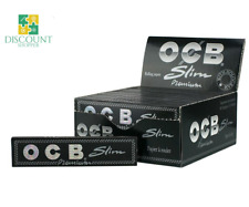 OCB PREMIUM BLACK KING SIZE Slim Smoking Cigarette Rolling Paper +  No#1  picture