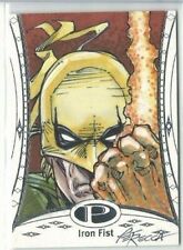Bob Petrecca Sketch Card IRON FIST Marvel Premier #31 Upper deck 2014 picture