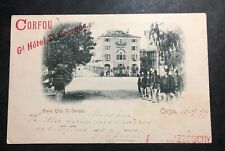GREECE 1899 GERMANY HERMES 10c YELLOW IMPERF / CORFOU - GRAND HOTEL ST. GEORGES picture
