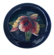 William Moorcraft Bowl Cobalt Blue Iris? Flower picture