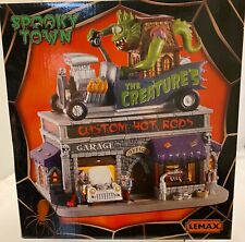 LEMAX HALLOWEEN THE CREATURES GARAGE CUSTOM HOT RODS SPOOKY TOWN SHOP LIGHTS NEW picture
