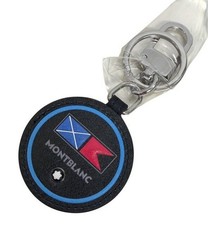 Unused Montblanc Keychain Key Ring Key Fob Soft Grain Flag Blue MONTBLANC Men's picture