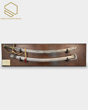 Gift Set Hussar Saber Patinated with Scabbard on a Wooden Brown Board Dedication picture