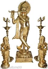 Master Large Krishna Lakshmi Mayu Lamp Set Jai God Statue 79