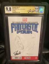 Fantastic Four #1 Sketched & Signed By Joe Sinnott & Signed By Stan Lee CGC 9.8 picture