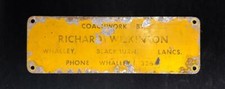COACHWORK BY RICHARD WILKINSON WHALLEY BLACKBURN MOTOR VEHICLES BADGE EMBLEM picture