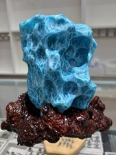 3.2LB Block Natural Larimar Raw Quartz Crystal Polishing Mineral Specimen Gem picture