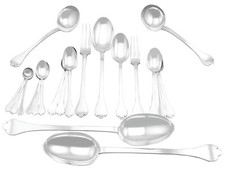 Antique Britannia Standard Silver Canteen of Cutlery for Twelve Persons picture
