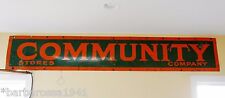 Vintage Original 1914 Porcelain Sign COMMUNITY STORES CO Worcester MA WILL SHIP picture