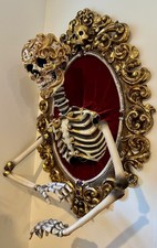 RARE Katherine's Collection Venetian Mardi Gras Halloween Skeleton 3D Wallpiece picture