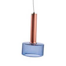 Tapio Wirkkala for Idman Finnish Glass Pendant Light - Blue picture