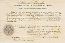 ABRAHAM LINCOLN SIGNED PRESIDENTIAL APPOINTMENT APRIL 17, 1861 PSA/DNA 10 AUTO picture