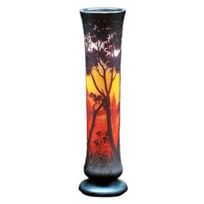 Daum Nancy Cameo Glass Footed Scenic Vase picture