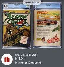 Superman 1943 Action Comics #59 Hitler 1st Susie CGC ~Best #1 WW II 2 Tank Cover picture
