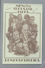 Don Post Sr & Jr Signed 1979 Men of a Thousand Faces Mask Poster Studios JSA COA picture