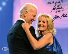 President Joe Biden & FLOTUS Jill Biden Signed Autograph 8x10 Photo Beckett COA picture