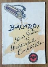 VINTAGE BACARDI RUM ORIGINAL TALL COCKTAIL & DRINKS RECIPIES BOOK CUBA 1950s  picture