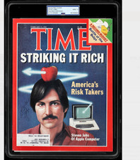 Steve Jobs Signed 1982 Time Magazine PSA DNA Graded 9 MINT Apple picture