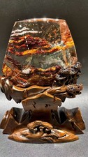 2.9LB AAAA Top Natural Red Ghost Phantom Quartz Crystal Specimen Healing + Stand picture