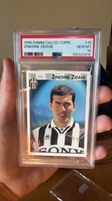 ZINEDINE ZIDANE PSA 10 POP 1 1996-97 Panini Football Cups Sticker #15 Juventus picture