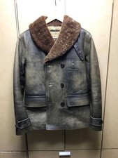RRL Leather Car Coat Rrl Men Rare Ralph Lauren Model Limited Edition VHTF Pre-ow picture