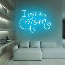 I Love You Mom Neon Sign LED Night Light Mothers Day Gift Custom Mother Day Gift picture