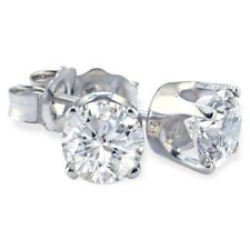 1.05 carat Diamond Stud Earrings 14K White  V V/S G/h color All Natural gems picture