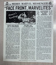 1966 MMMS MERRY MARVEL MESSENGER NEWSLETTER CLUB UPDATE #3 VERY RARE MARVELMANIA picture