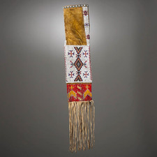 1880s Lakota Sioux Beaded Pipe Bag Native American Plains Indian Antique picture